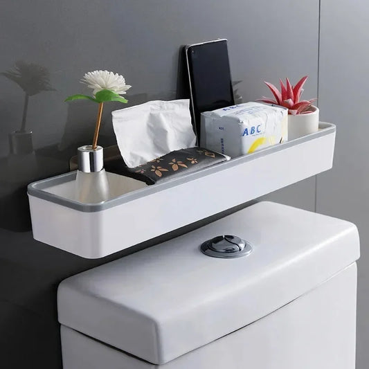"Seren" Over-the-Toilet Shelf: White - Minimalist Bathroom Storage
