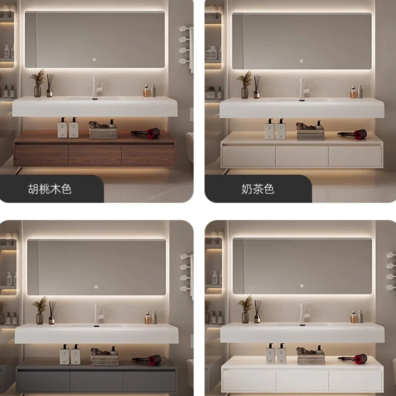 Skin Sensor Bathroom Vanity Cabinet With Sink And Mirror