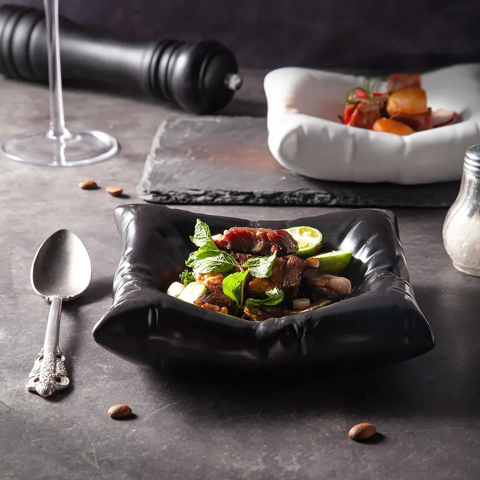 INS Creative White High-End Square Plate