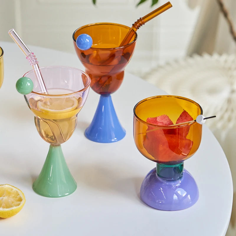 Handmade Vintage Ice Cream Cereal Bowl Glasses