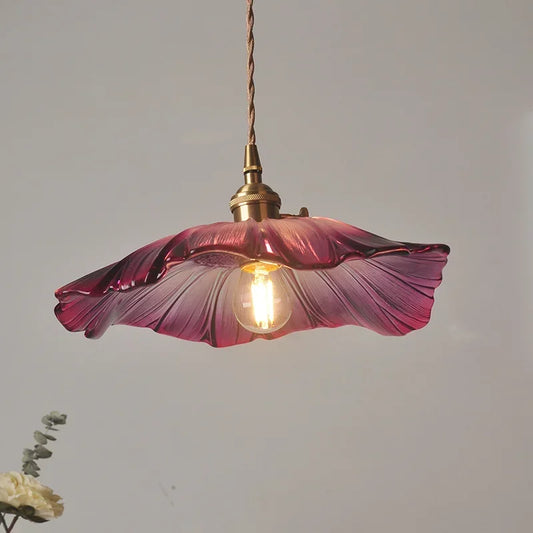 Vintage Flower Glass Pendant Lights