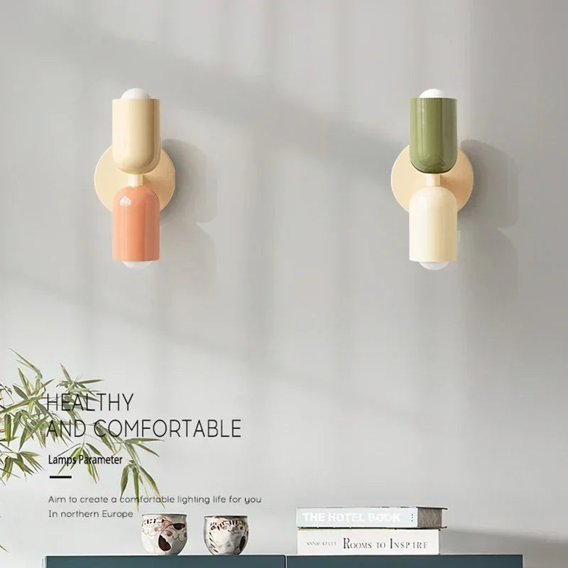 Macaron Bliss: Nordic Wall Lamp for Kids & Adults | Colorful Bedside Lighting | Modern Home Decor