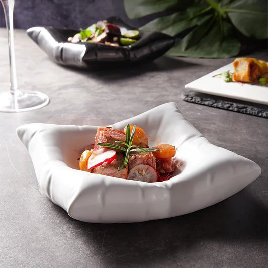 INS Creative White High-End Square Plate