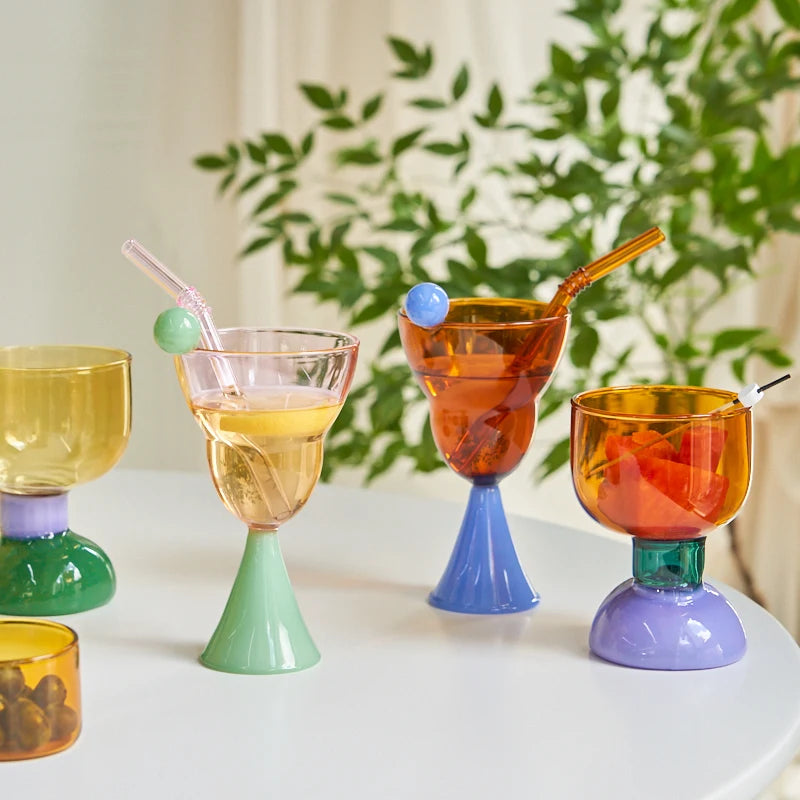 Handmade Vintage Ice Cream Cereal Bowl Glasses