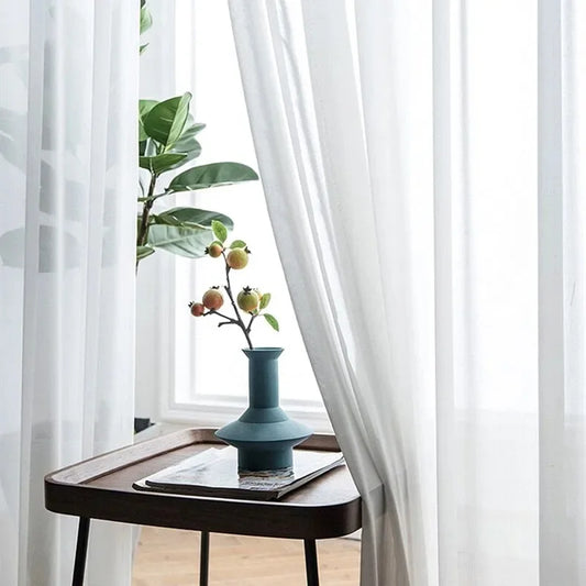 White Tulle Curtains