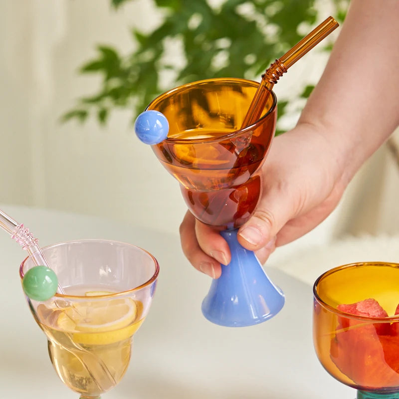 Handmade Vintage Ice Cream Cereal Bowl Glasses